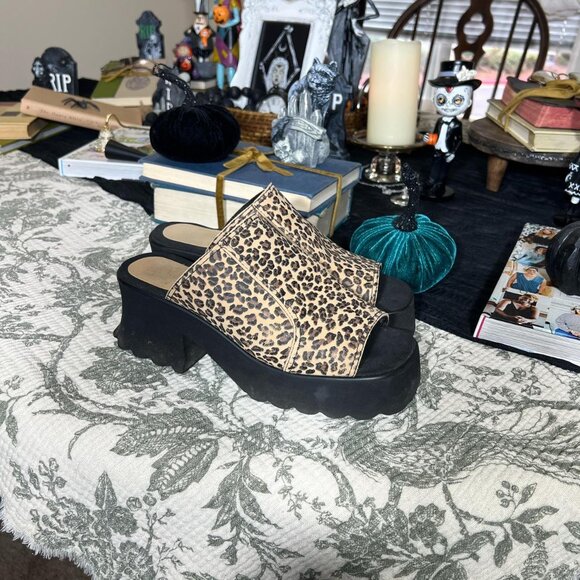 2000s Cheetah Print Platform Sandals - Picture 2 of 7